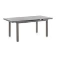 Table extensible de jardin en Aluminium avec plateau en verre - Longueur 140/180 x Hauteur 75 x Largeur 90 cm -JUANIO--0