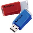 Clé USB 32 Go Verbatim V Store N CLICK 49308 rouge, bleu USB 3.0 2 pc(s)-0
