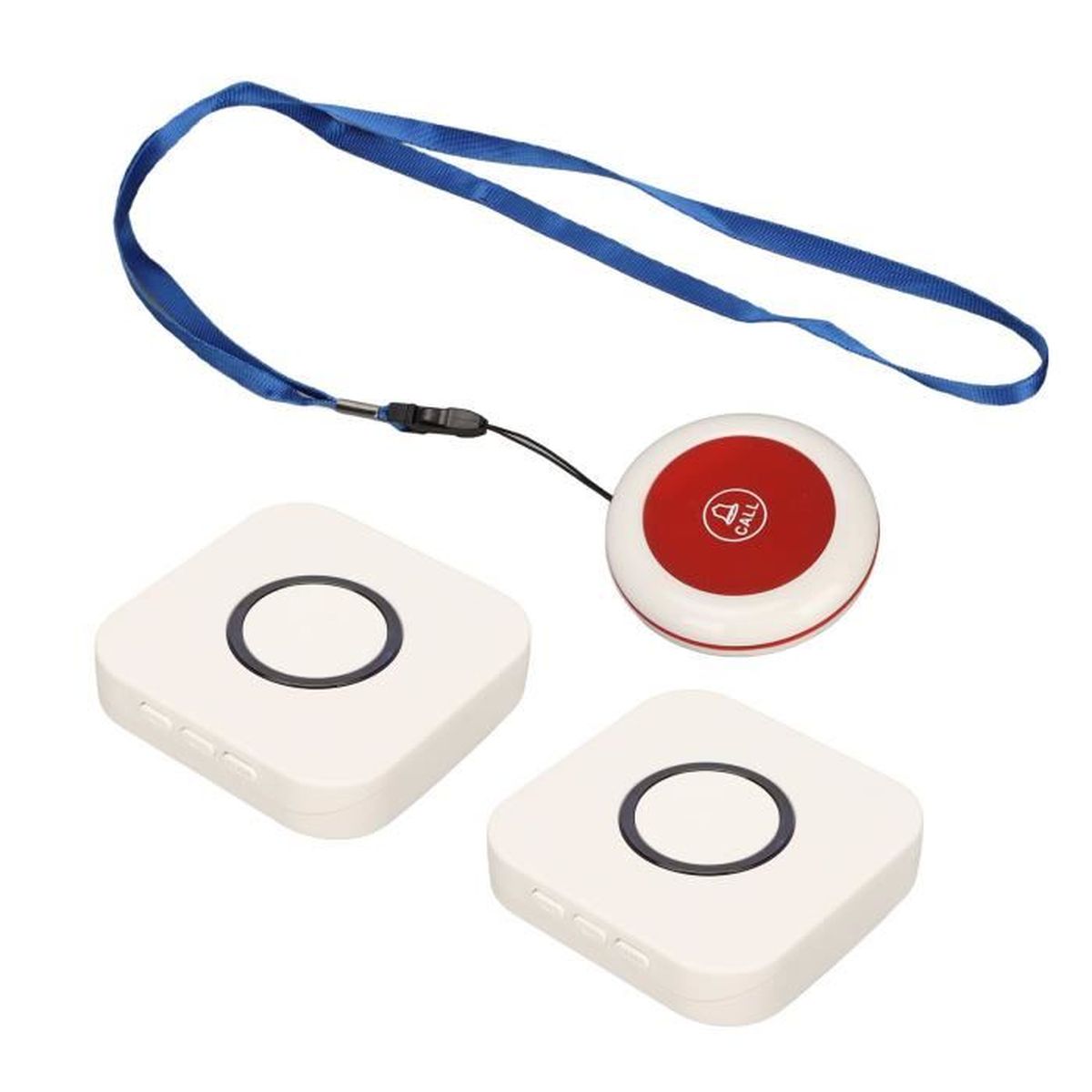Alarme Personne Agée Daytech - Bouton SOS Sans Fil 150m - 1 Récepteur + 2 Émetteurs