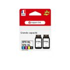 NOPAN-INK PG 575 + CL 576XL fabriqué en France, 2 Cartouche d'encre reconditionnée pour CANON PG575 + CL576 XL Noir / Couleur compatible PIXM