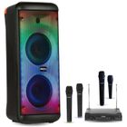 MOOVING LIGHT & SOUND Pack Karaoke Enceinte 600W Mooving ELECTRO-SOUND600 Bluetooth USB - 4 micros - Fête Soirée Maison Famille Enfant Ado Adulte
