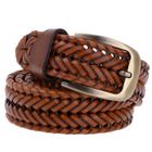 VBIGER Ceinture Tressée pour Femme en Cuir de Vache Marro