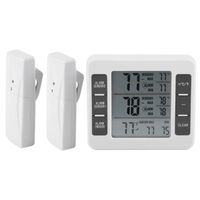 Thermomètre de réfrigérateur d'alarme sonore audible numérique avec affichage min / max du capteur 2PCS-CHE
