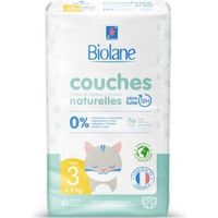 Couches Naturelles - BIOLANE - Taille 3 (4-9 kg) - 52 Couches
