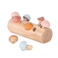 Beeloom - Mushloom - Jeux Montessori puzzle en bois, design champignon, 8 pièces