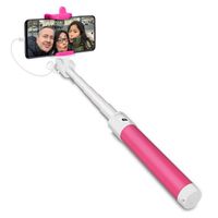 Perche selfie Filaire Connecteur USB-C Bouton déclencheur Extensible LinQ - Rose