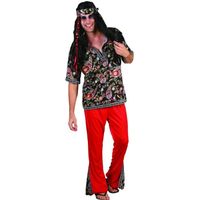 Déguisement Hippie - Homme - Rouge - Polyester