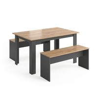VICCO Ensemble table et bancs  Sentio - Ensemble table et fauteuils, ensemble de salle à manger, table en bois, table de salle à