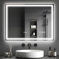 Miroir Salle De Bain LED 60x80cm - Bluetooth Anti-Buée - Horizontal Ou Vertical - SogesHome