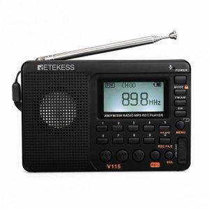 Radio Portable FM Vintage Caliber Avec Prise Casque - Fonctionne Sur Piles Ou Secteur Pour Bureau, Cuisine, Voyage