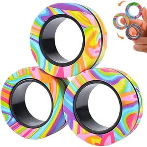 3 pièces anneau magnétique Fidget jouets ensemble tdah anxiété magnétique doigt Spinner Pack pour adolescents adultes et enfants aimant soulagement du Stress jouet 26 3 pièces anneau magnétique Fidget jouets ensemble tdah anxiété magnétique doigt Spinner Pack pour adolescents adultes et enfants aimant soulagement du Stress jouet 26