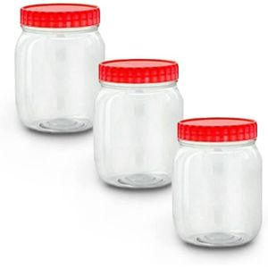 environ 226.79 g Lot de 50 vrac Ambre en Plastique Pet bocaux BPA Libre Avec Couvercles Made in USA 8 oz 