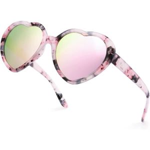 Runmeihe Lot de 2 paires de lunettes en forme de cœur pour homme et femme 