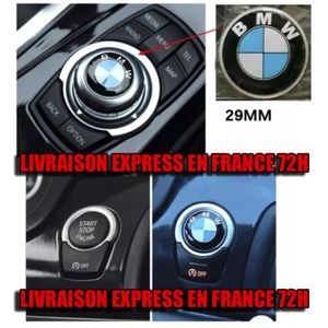 INSIGNE MARQUE AUTO BMW - Logo de capot / coffre - 29mm BLEU- emblème 