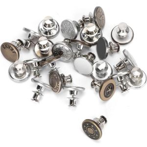 4 ensembles d'épingles à bouton pour jean, remplacement de bouton Jean,  épingles à bouton Jean réglables Clips en métal Snap Tack 