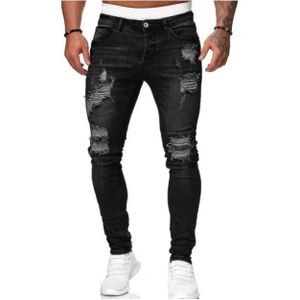 JEANS Homme Jeans Déchiré Hommes Slim Stretch ,Hommes De