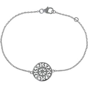 BRACELET - GOURMETTE Bijoux Les Poulettes – Bracelet en argent pour femme – avec arabesque ronde572
