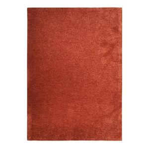 TAPIS DE COULOIR SOLANCE - Tapis Salon ou Chambre lumineux et doux 160 x 230 cm Rouge Argile