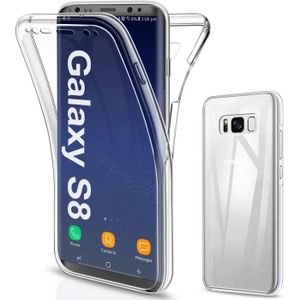 COQUE - BUMPER Coque Samsung Galaxy S8 Avant + Arrière 360 Protection Intégrale Transparent Silicone Gel Souple Etui Tactile Housse Antichoc