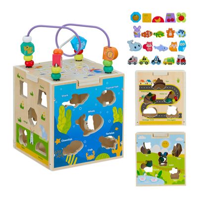 Relaxdays Tour Infernale 54 Blocs – Jeu D'Équilibre En Bois Dès 3 Ans