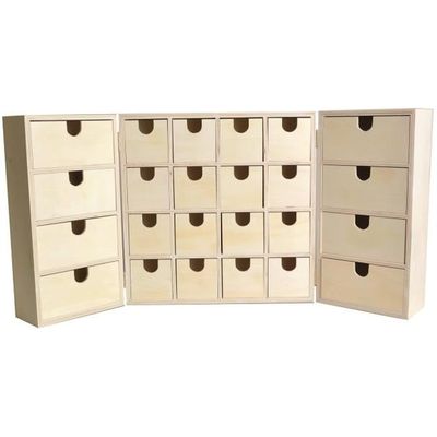 Artemio Maison à Tiroir En Bois Beige 20 X 32 X 10 Cm - Support Décoratif à Personnaliser