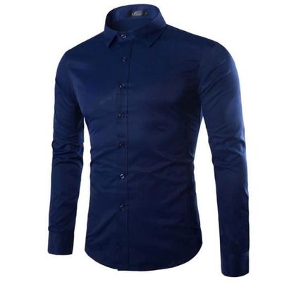 Chemise Homme Neuve Fête Vintage - Slim Fit Musclée Manches Longues Polyester
