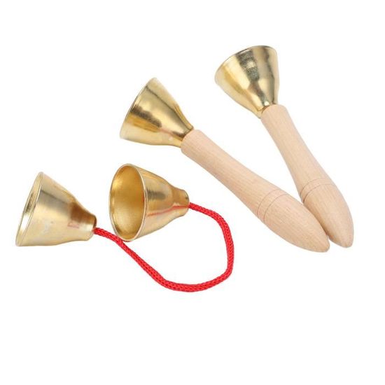 Cloche Service Métal Manche Bois – Dîner, Jeu, Concerts