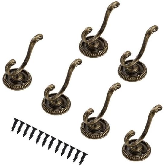 ENSEMBLE DE 5 crochets de porte d'armoire en bois pratiques noir
