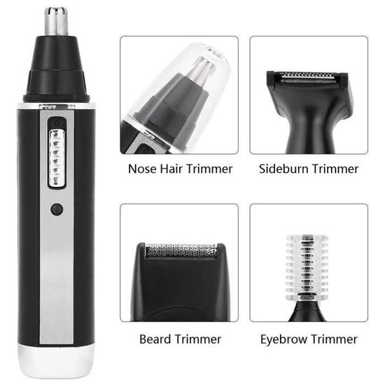 ARAMOX Rasoir électrique Kemei 4-en-1 Portable électrique rasage nez oreille barbe cheveux sourcils tondeuse ensemble hommes sûrs