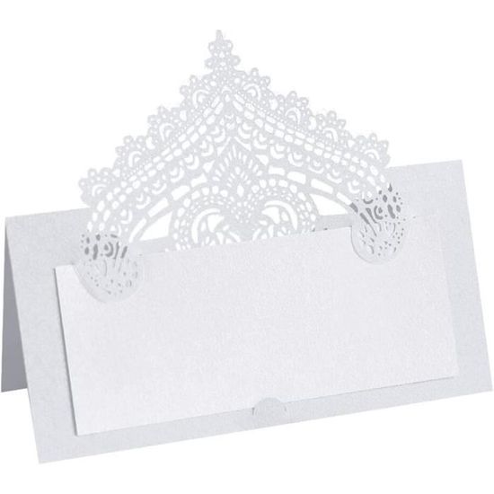 Toncoo Lot de 100 cartes de table de qualité supérieure avec bordure en feuille d'or, cartes d'escorte, cartes de nom, cartes de placement de mariage pour mariage, table, dîners, cartes de siège