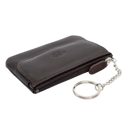 Porte-monnaie Porte-clés Unisexe KATANA En Cuir Gras - Neuf Avec étiquettes, Réf 253120