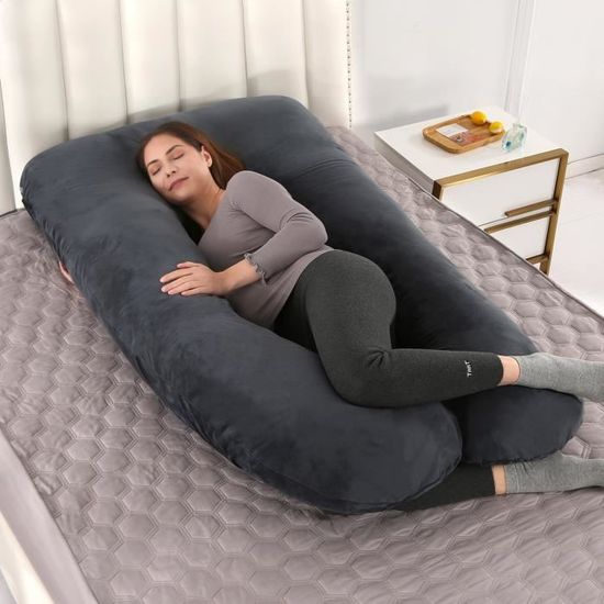 Oreiller De Grossesse En Forme De U – Soutien Confortable Pour Dormeurs Latéraux, Allaitement - 9