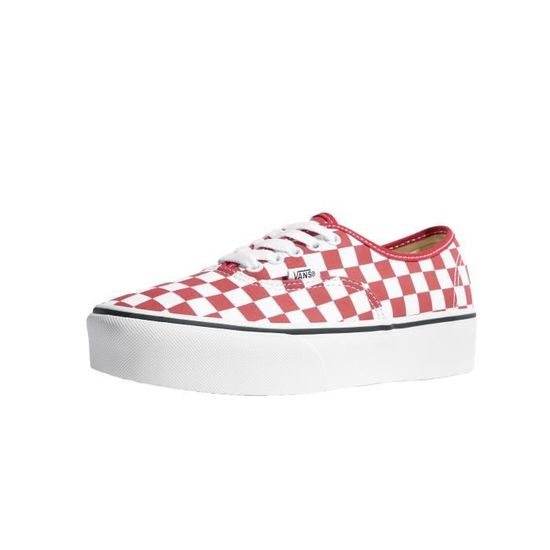 vans authentic platform rouge