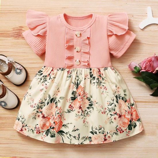 Generisch 2699 - Robe De Princesse Pour Bébé - À Volants - Manches