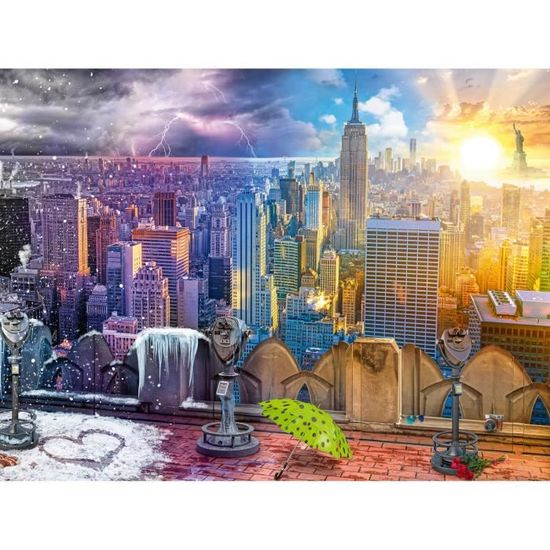 Puzzle 1500 pièces Ravensburger - Paysage et nature - Les saisons à New York