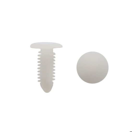 100 Pièces Agrafes Rivets Plastique 4mm Fixation Pare-Choc Voiture - Noir, Diamètre Trou 4mm