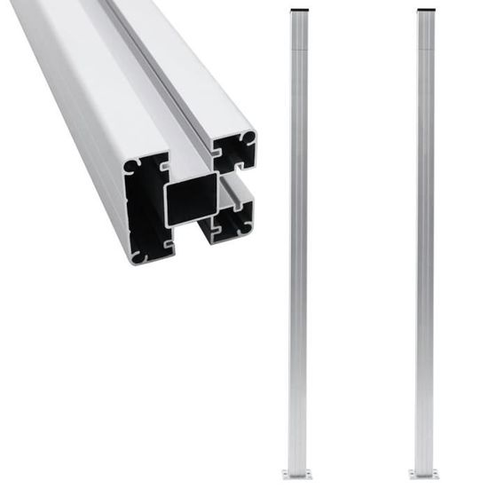 Lot De 2 Poteaux De Soutien Bimini En Aluminium Ajustables 66-110 Cm – Plus Solides Que Les Sangles Nylon !