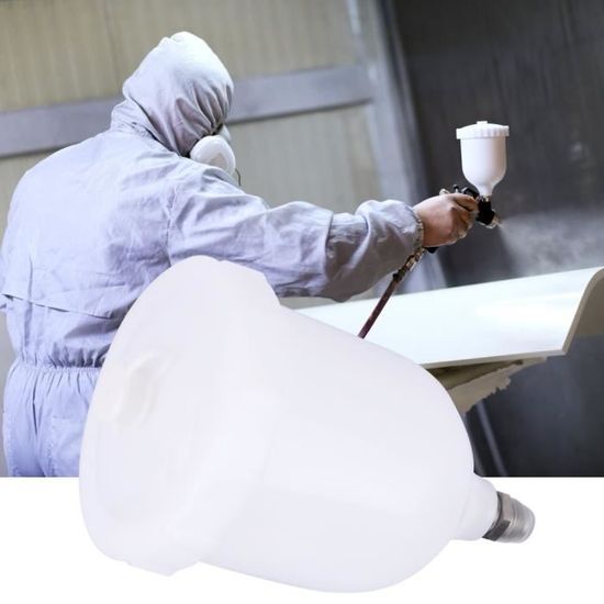 KBNIAN Pistolet Pulvérisateur Pour Peinture Pistolet à Peinture HVLP Piolet à Peinture à Air Avec Godet En Plastique De 120ml Et Buse De 1,0 Mm Pour Automobiles, Meubles, Murales, Artisanat