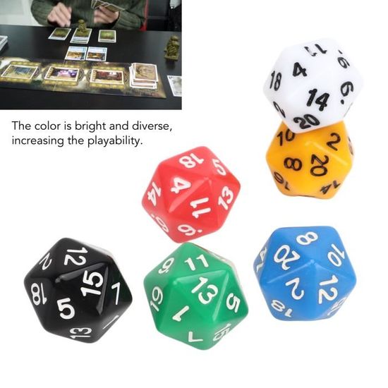 Lot De 12 Dés Géants 25 Mm – Bases Blanches Avec Points Colorés, Pour Jeux De Société Et Maths