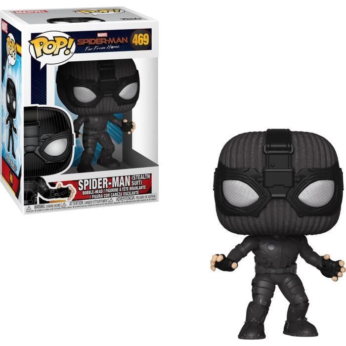 Figurine Funko Pop! Spider-Man: Far From Home - Spider-Man (Stealth Suit) -  Cdiscount Jeux vidéo