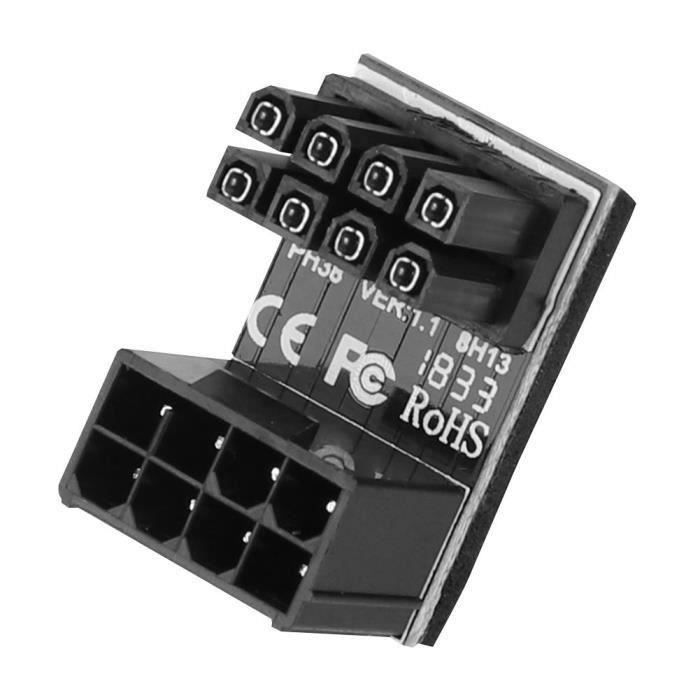 Connecteur d’alimentation de la carte graphique Adaptateur 8PIN tournant à 180 ° PH38B (en bas)-BOE