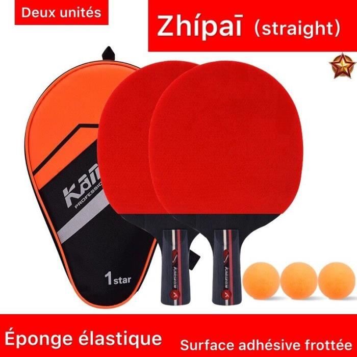 Raquette Tennis de Table, Set De Tennis De Table, 2 Raquette Ping Pong De Peuplier+3 Balle+1 Sac