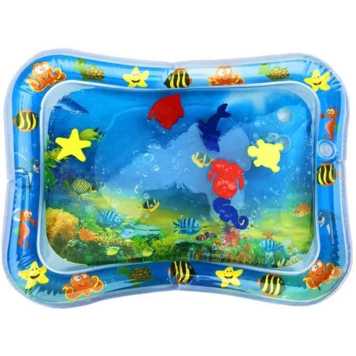 Piscine pataugeoire Ocean Life Tapis d'eau Gonflable de bébé, Centre de Jeu d'activité d'amusement d'activité d'enfant -66x50cm