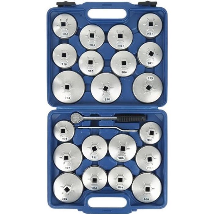KIT DE CLE A FILTRE A HUILE 23PCS CLE POUR FILTRE A HUILE AVEC UN COFFRE
