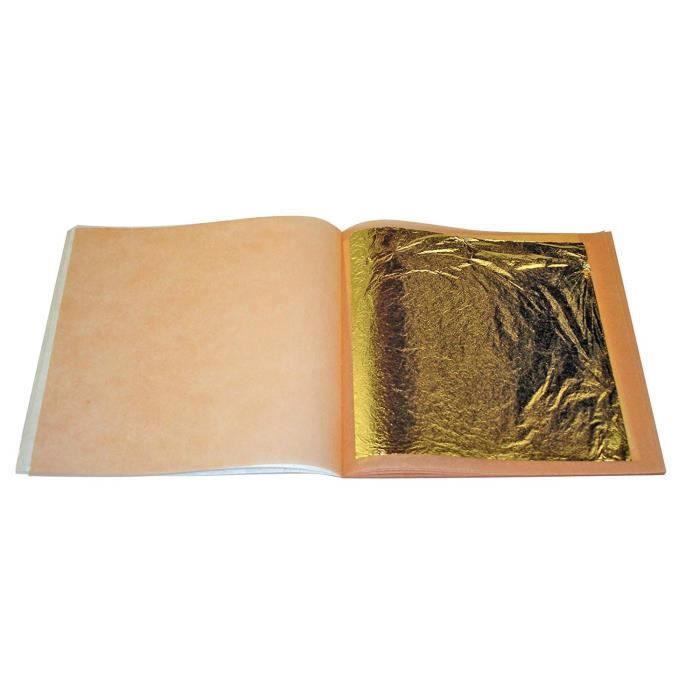lot 100 feuille d'or 2cm X 2 cm 24 carat en base