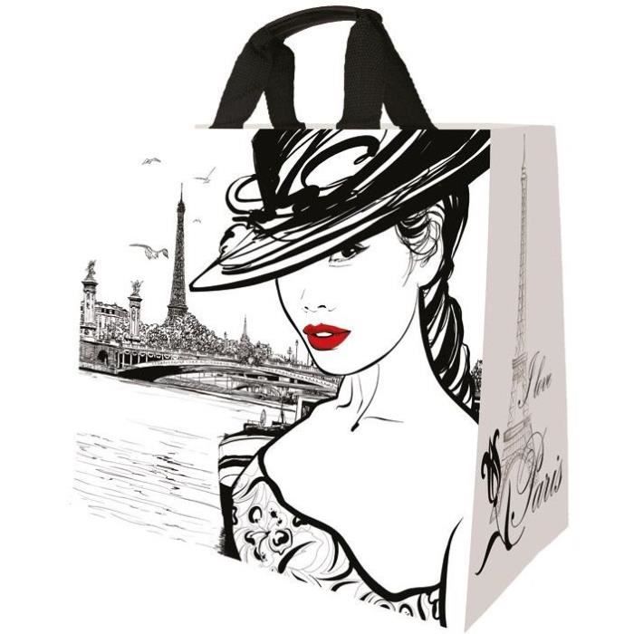 Sac cabas polypro tissé i love paris