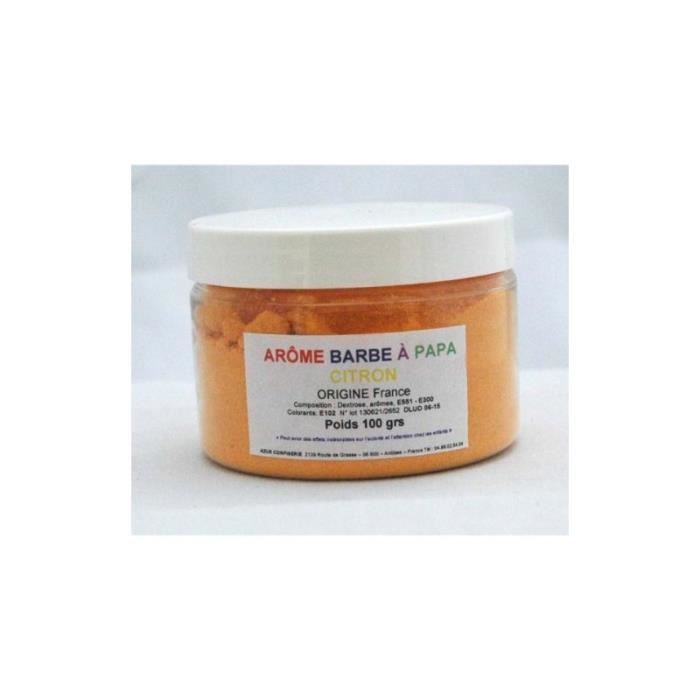 Arôme barbe à papa Citron Pot 100 Grs