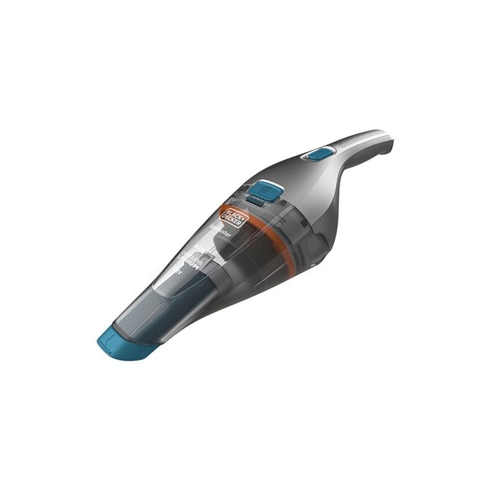 BLACK+DECKER NVC215WA-QW Aspirateur à main sans fil - 7,2 V - Base de charge - Brosse 15.5, 385 ml, Argent et ble NVC215WA-Q