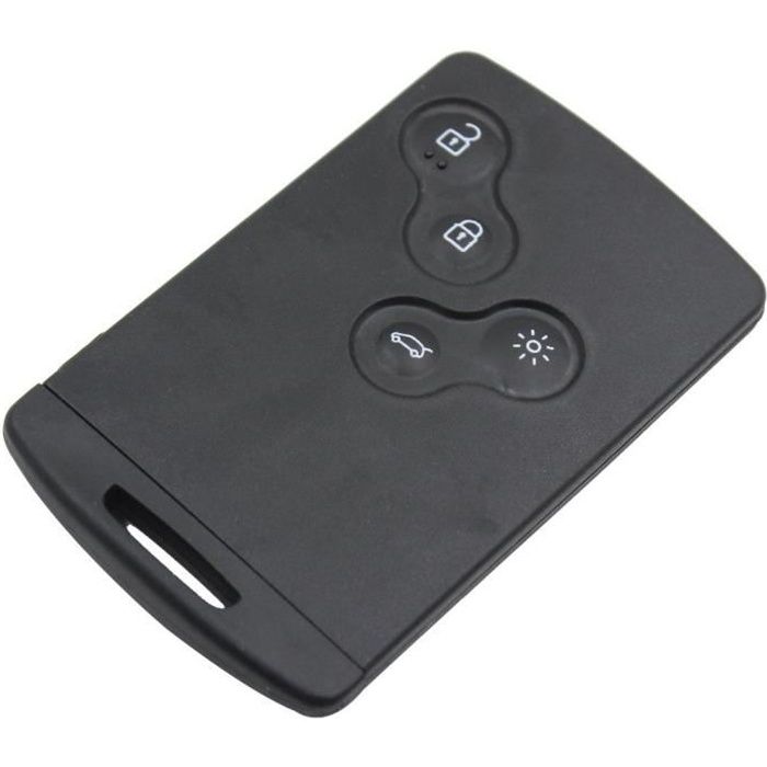 PHONILLICO Coque Carte Cle Renault Captur Clio Koleos Laguno Megane Scenic - Plip clé smartcard télécommande 4 Boutons Lame