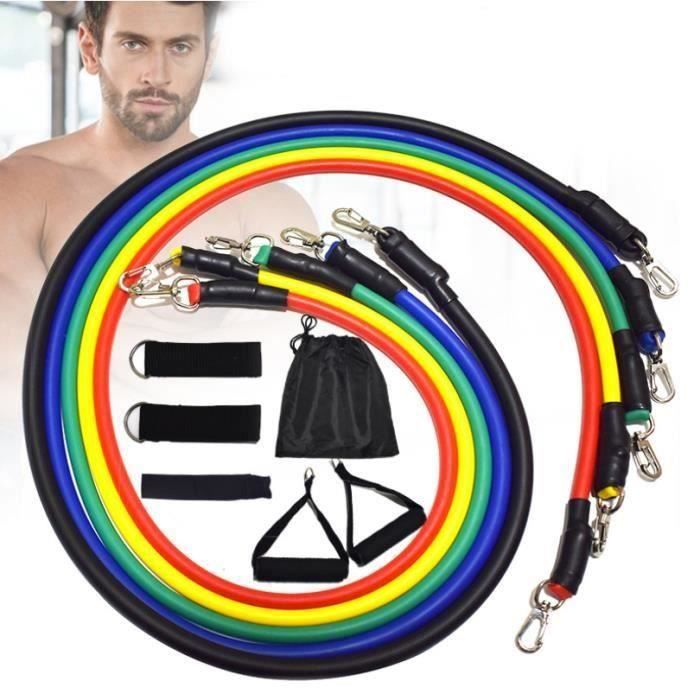 Bandes de Résistance Elastiques Musculation Bandes de Fitness Kit pour muscles de la poitrine Équipement de fitness